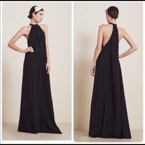 Reformation Isabel Halter Dress in slate blue